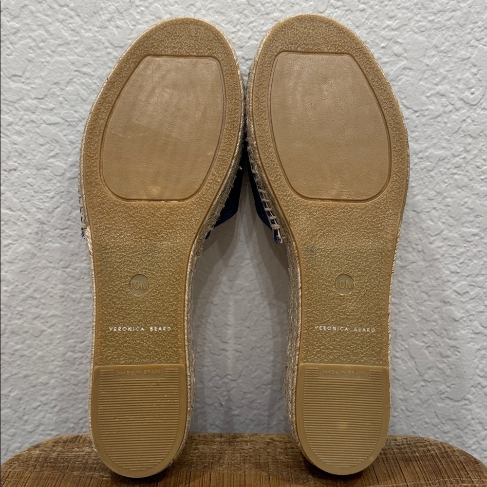 Veronica Beard Apa Denim Espadrille Slide Sandals Size 10 View 6